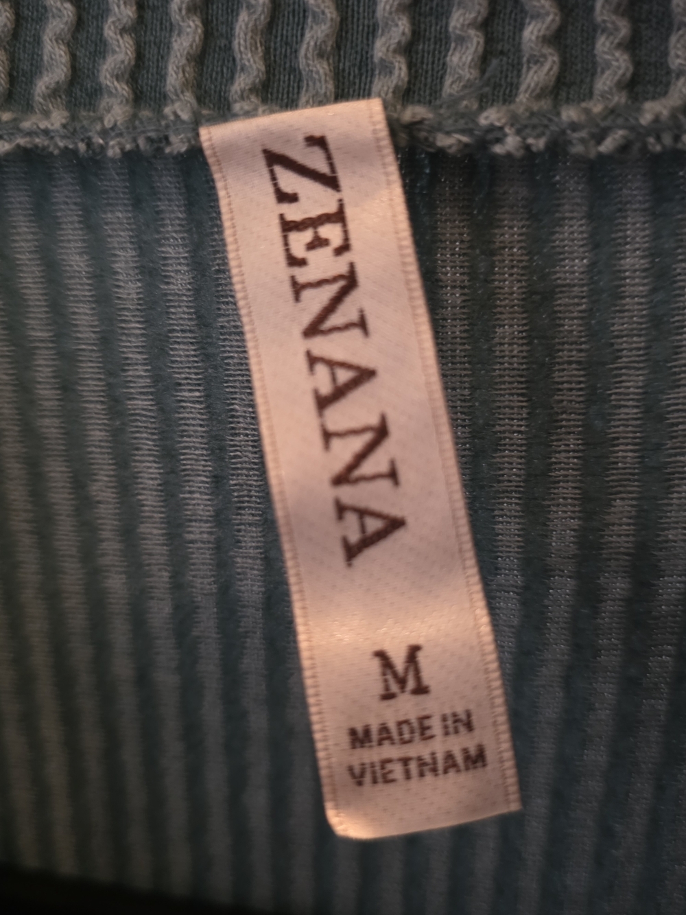 Zenana Outfitters Ribbed Wide-Leg Pants & Knit Top in Sage Green - Picture 4 of 5